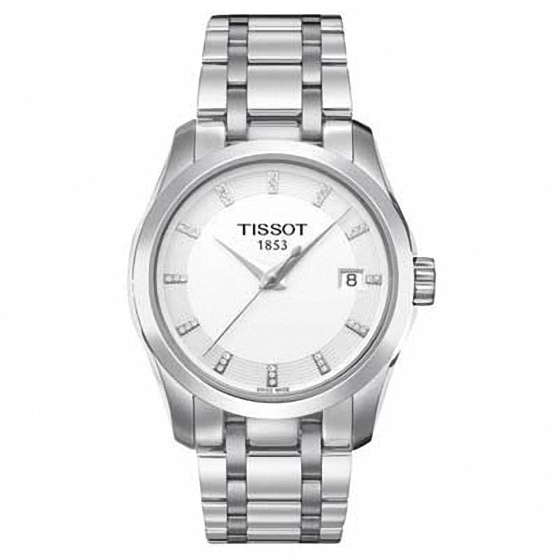 Main Image 1 of Ladies' Tissot Special Edition Couturier Diamond Accent Watch with White Dial (Model: T035.210.11.016.00)