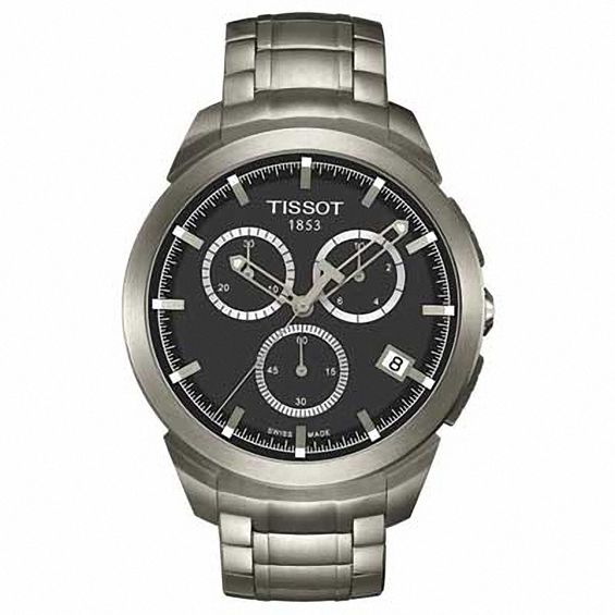Men's Tissot Chronograph Titanium Watch with Grey Dial (Model: T069.417.44.061.00)