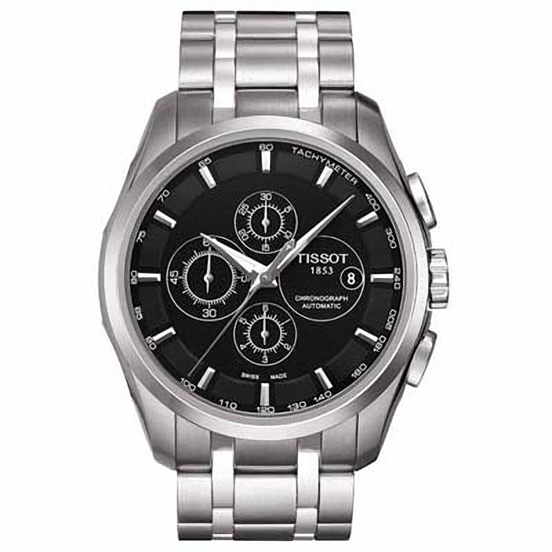 Main Image 1 of Men's Tissot Couturier Automatic Chronograph Watch with Black Dial (Model: T035.627.11.051.00)