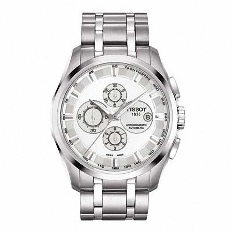 Main Image 1 of Men's Tissot Couturier Automatic Chronograph Watch with Silver Dial (Model: T035.627.11.031.00)