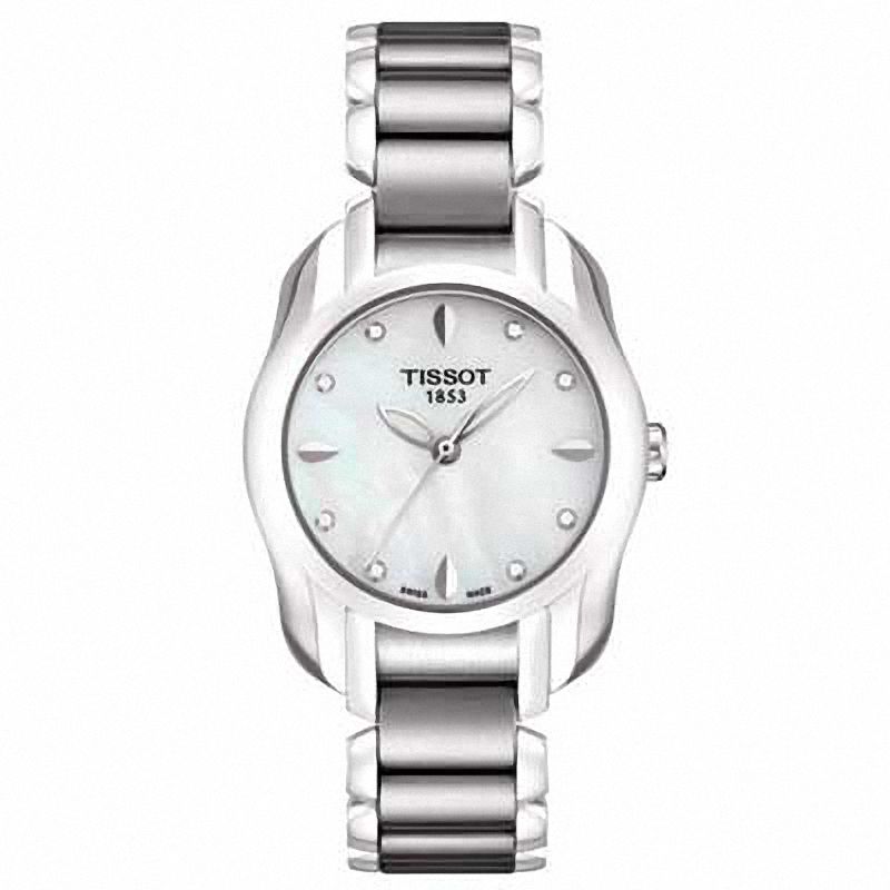 Ladies' Tissot T-Wave Diamond Accent Watch with Mother-of-Pearl Dial (Model: T023.210.11.116.00)