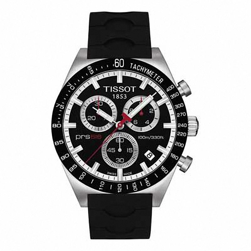 Men's Tissot PRS 516 Chronograph Strap  Watch with Black Dial (Model: T044.417.27.051.00)