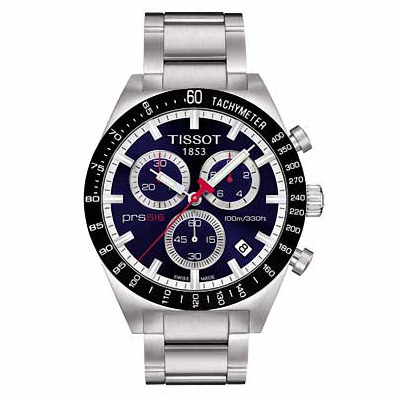 Main Image 1 of Men's Tissot PRS 516 Chronograph Watch with Blue Dial (Model: T044.417.21.041.00)