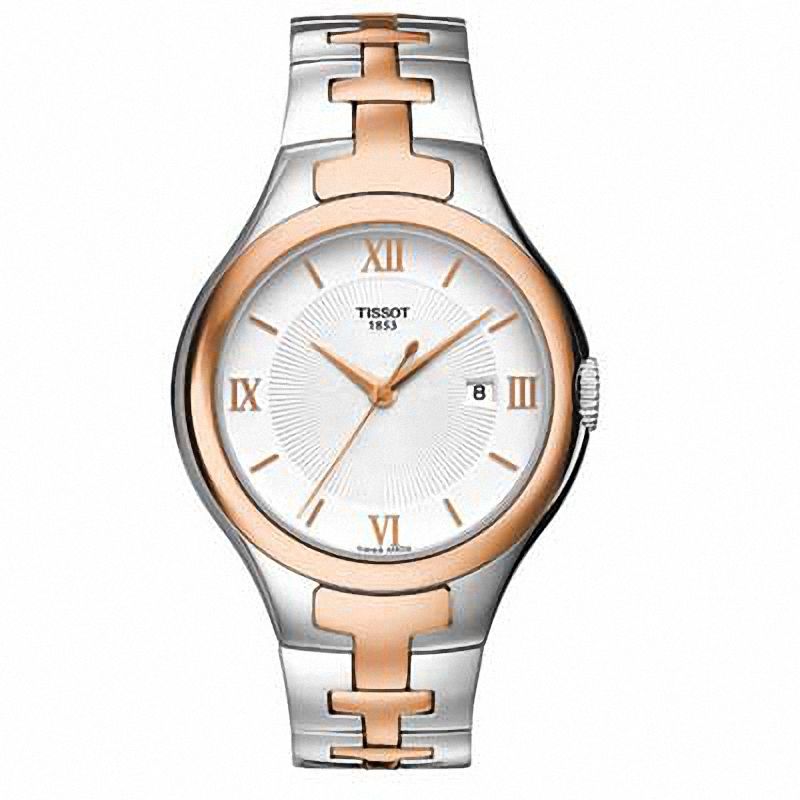 Main Image 1 of Ladies' Tissot T10 Two-Tone Watch with Silver-Tone Dial (Model: T082.210.22.038.00)