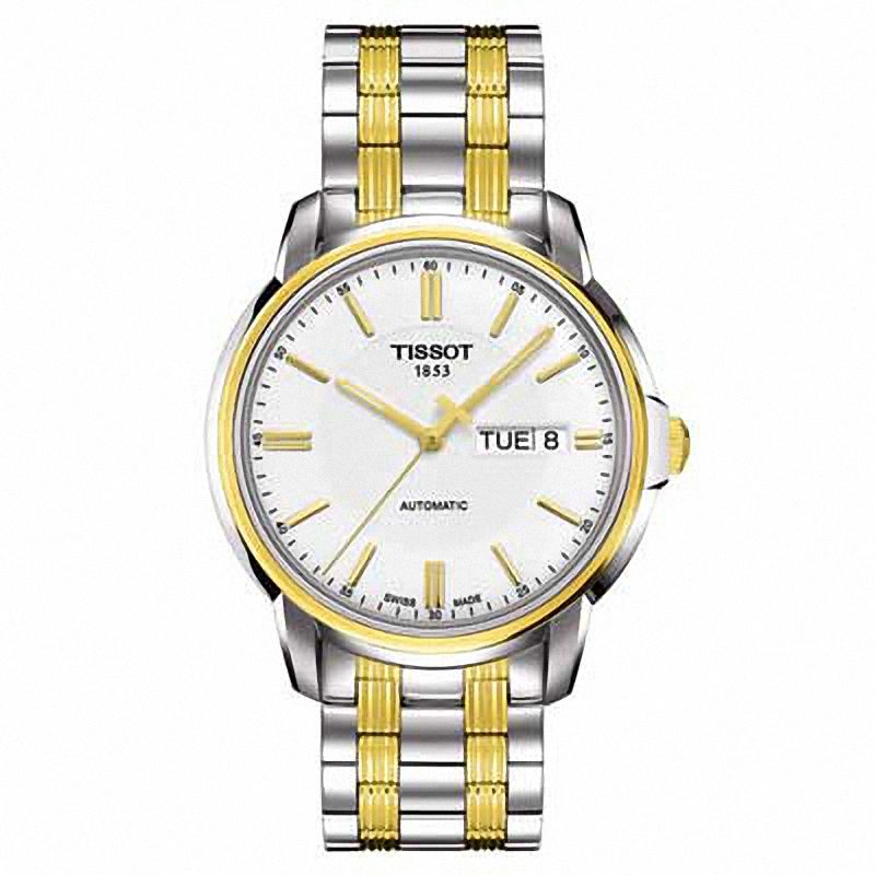 Main Image 1 of Men's Tissot Automatic III Two-Tone Watch with Silver-Tone Dial (Model: T065.430.22.031.00)