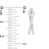 Thumbnail Image 2 of 5/8 CT. T.W. Diamond Criss-Cross Hoop Earrings in 10K White Gold