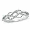 Thumbnail Image 1 of 1/8 CT. T.W. Diamond Infinity Lace Ring in 10K White Gold