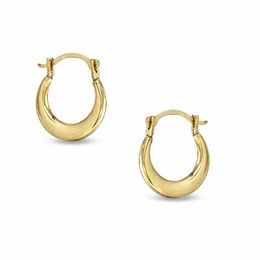 Child's Polished Hoop Earrings in 14K Gold