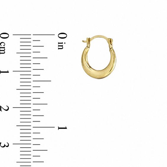 Child's Polished Hoop Earrings in 14K Gold | Gold Earrings | Earrings ...