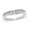 Thumbnail Image 1 of 1/2 CT. T.W. Diamond Channel-Set Contour Wedding Band in 14K White Gold
