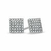 Thumbnail Image 0 of 1/8 CT. T.W. Princess Multi-Diamond Frame Stud Earrings in 10K White Gold