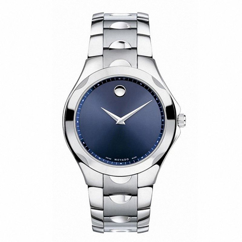 Main Image 1 of Men's Movado Luno Watch with Blue Dial (Model: 0606380)