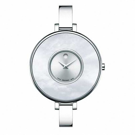 Ladies Movado Brila Watch with White Mother-of-Pearl Dial (Model: 0606561)