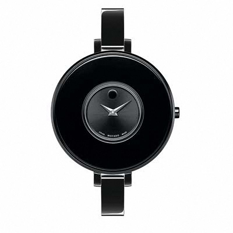 Main Image 1 of Ladies' Movado Brila Black PVD Stainless Steel Watch with Black Dial (Model: 0606562)