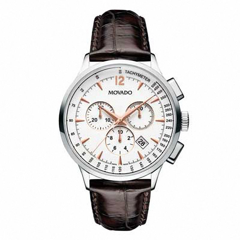 Main Image 1 of Men's Movado Circa Chronograph Watch with White Dial (Model: 0606576)
