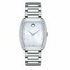Thumbnail Image 1 of Ladies' Movado Concerto Diamond Accent Watch with White Mother-of-Pearl Tonneau Dial (Model: 0606548)