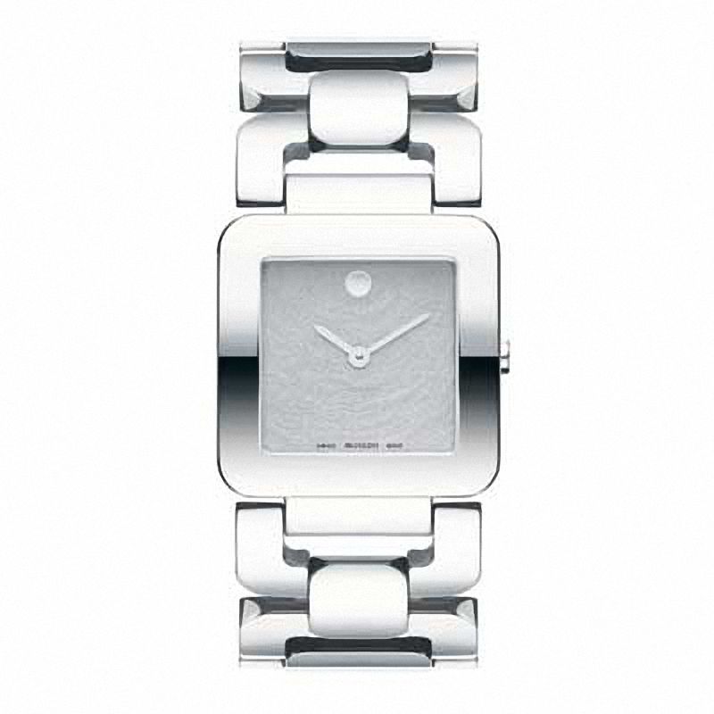 Ladies' Movado Luma Watch with Square Silver Dial (Model: 0606544)