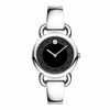 Thumbnail Image 1 of Ladies' Movado Linio Diamond Accent Bangle Watch with Black Dial (Model: 0606509)