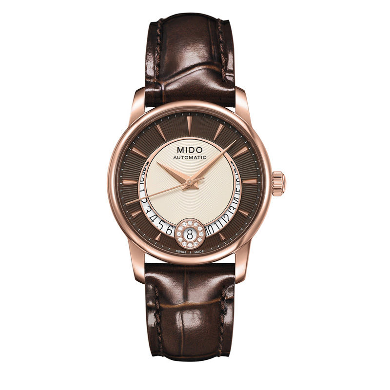 Ladies' MIDO® Baroncelli II Automatic Strap Watch with Two-Tone Dial (Model: M007.207.36.291.00)