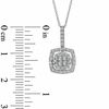 Thumbnail Image 2 of 1/2 CT. T.W. Quad Princess-Cut Diamond Frame Drop Pendant in 10K White Gold