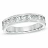 Thumbnail Image 1 of 1 CT. T.W. Certified Diamond Anniversary Band in 18K White Gold (F/I1)