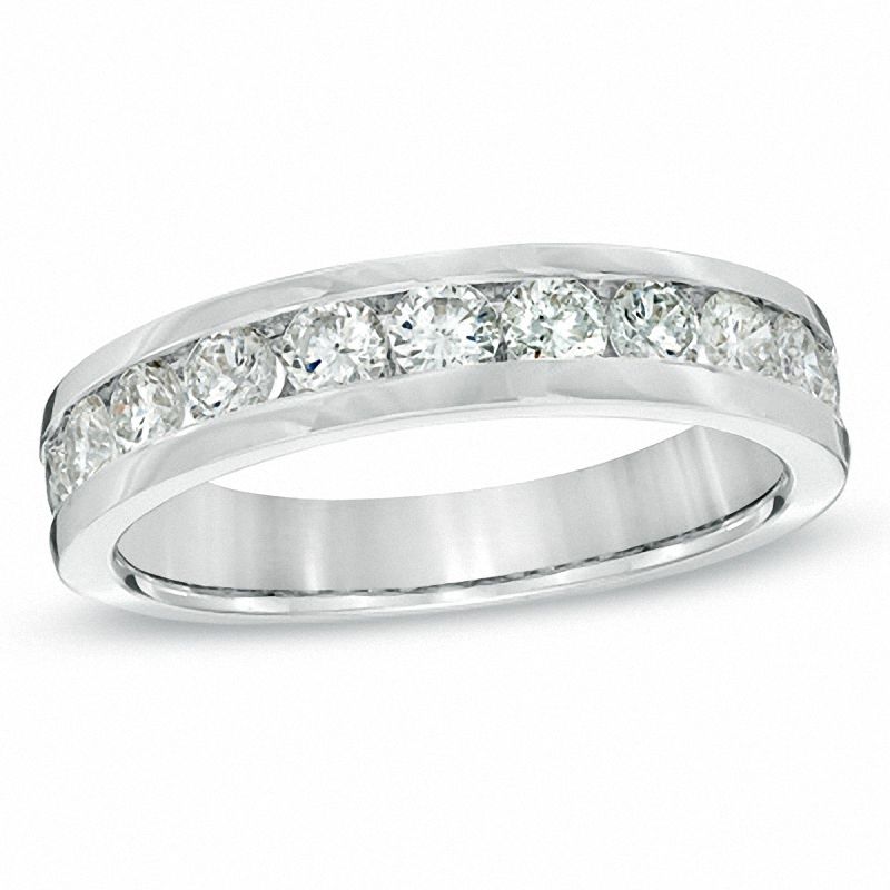 Main Image 1 of 1 CT. T.W. Certified Diamond Anniversary Band in 18K White Gold (F/I1)