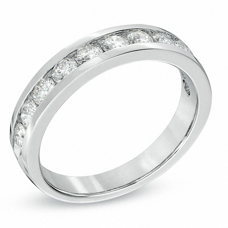Main Image 2 of 1 CT. T.W. Certified Diamond Anniversary Band in 18K White Gold (F/I1)