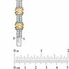 Thumbnail Image 3 of Lab-Created White Sapphire "X" Bracelet in Sterling Silver with 14K Gold Plate