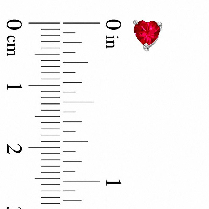 Lab-Created Ruby Heart Pendant, Ring and Earrings Set in Sterling Silver