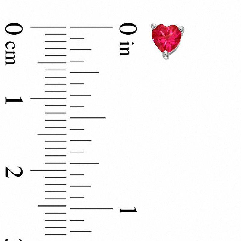 Lab-Created Ruby Heart Pendant, Ring and Earrings Set in Sterling Silver