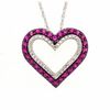 Thumbnail Image 1 of Lab-Created Ruby Heart Pendant in Sterling Silver