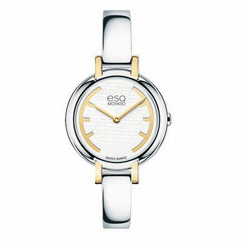 Ladies' ESQ Movado Contempo Two-Tone Bangle Watch with White Dial (Model: 07101392)