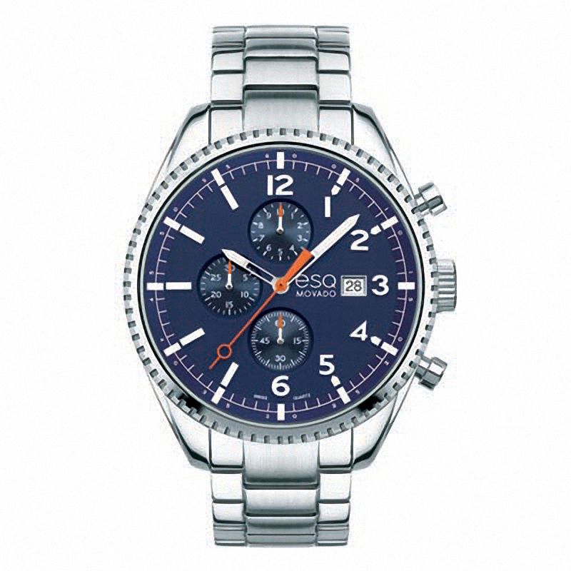 Men's ESQ Movado Catalyst Chronograph Watch with Dark Blue Dial (Model: 07301429)