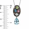 Thumbnail Image 1 of Multi Semi-Precious Gemstone Pendant in 10K Gold