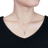 Thumbnail Image 2 of Diamond Accent Owl Pendant in 10K White Gold - 17"