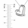 Thumbnail Image 2 of Diamond Accent Tilted Heart Pendant in Sterling Silver