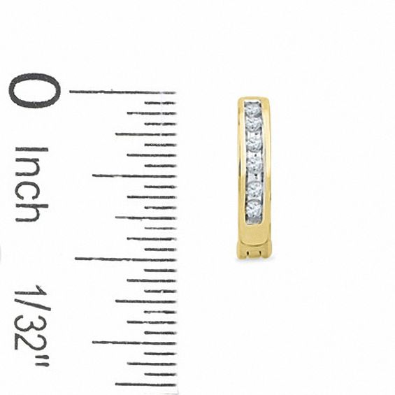 1/10 CT. T.w. Diamond Hoop Earrings in 10K Gold