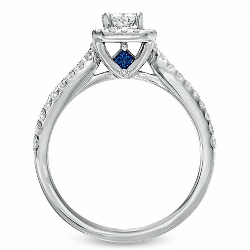 Vera Wang Love Collection 1 CT. T.W. Emerald-Cut Diamond Split Shank Ring in 14K White Gold