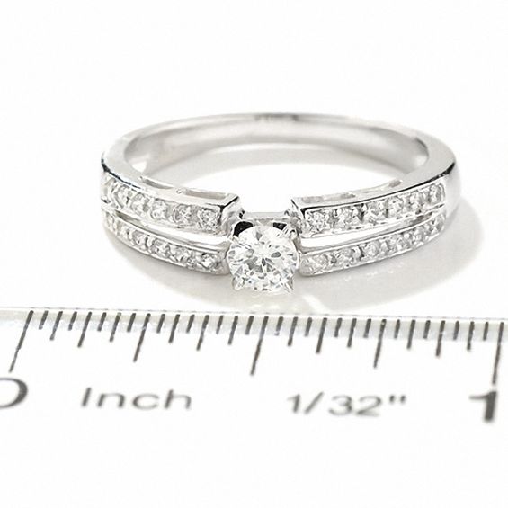 1/4 CT. T.w. Diamond Split Shank Promise Ring in 10K Gold