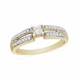 1/4 CT. T.W. Princess-Cut Diamond Promise Ring in 10K Gold