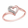 Thumbnail Image 0 of Diamond Accent Heart Ring in 10K Rose Gold