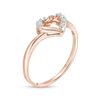 Thumbnail Image 3 of 1/20 CT. T.W. Diamond Heart Ring in 10K Rose Gold