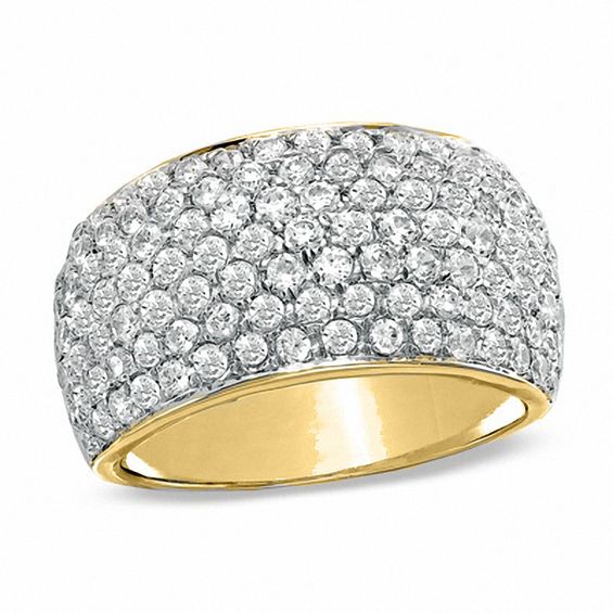 2 CT. T.W. Diamond Seven Row Band in 10K Gold | Zales