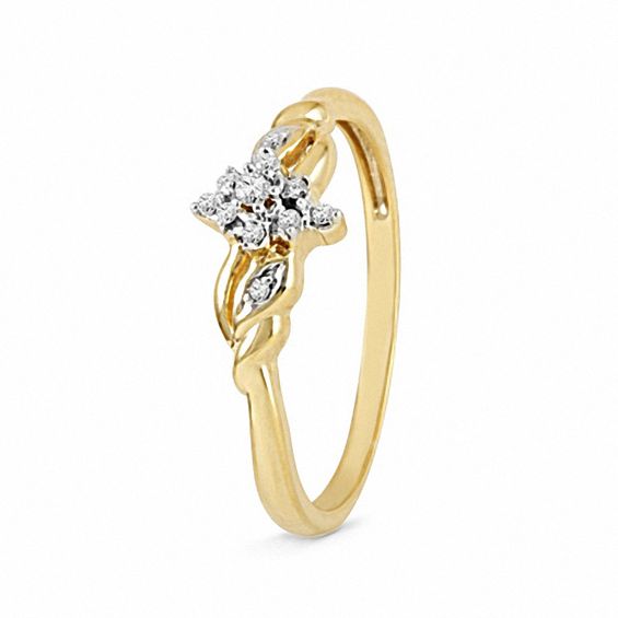 Diamond Accent Braided Promise Ring in 10K Gold