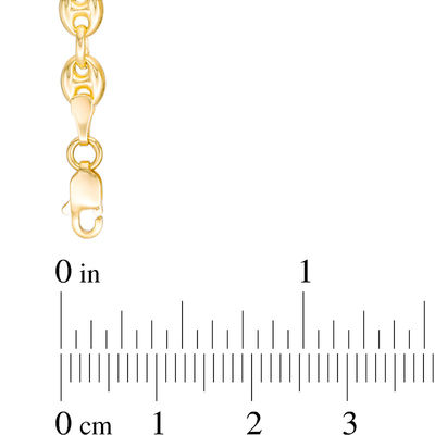 14k Yellow Gold Plated Puffed Mariner Chain  6 MM wide  Lifetime warranty
