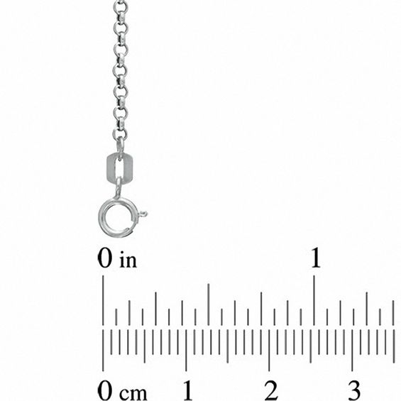 Ladies' 1.9mm Rolo Chain Necklace in 14K White Gold 18" Chain