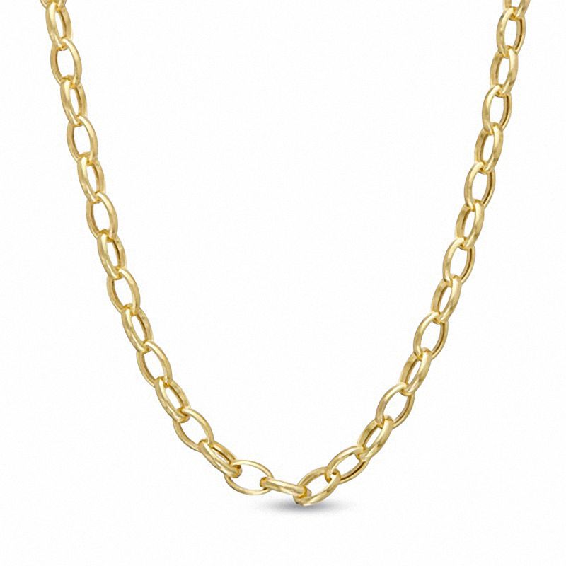 Ladies' 3.2mm Rolo Chain Necklace in 14K Gold - 18"