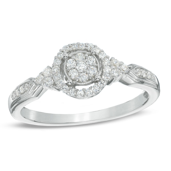 1/5 CT. T.w. Multi-Diamond Promise Ring in 10K White Gold