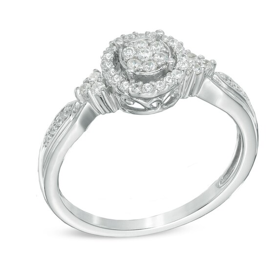 1/5 CT. T.w. Multi-Diamond Promise Ring in 10K White Gold