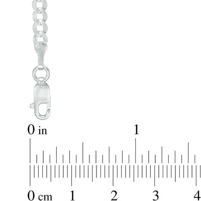Curb Chain Necklace in 14K White Gold 